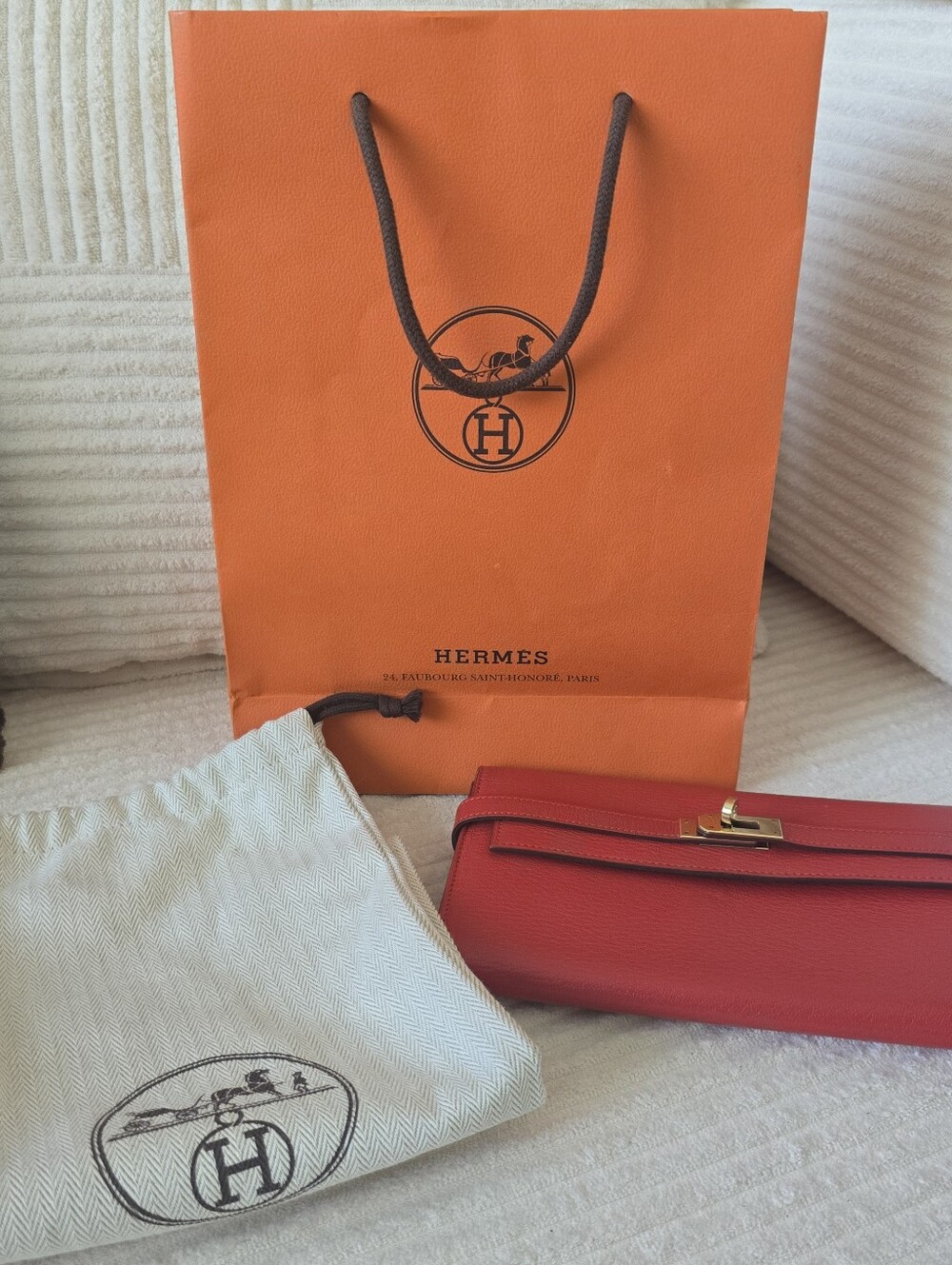 Hermès Kelly Long Wallet in Rouge